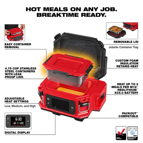 Milwaukee 0811-20 M18™ Jobsite Lunch Warmer image 4