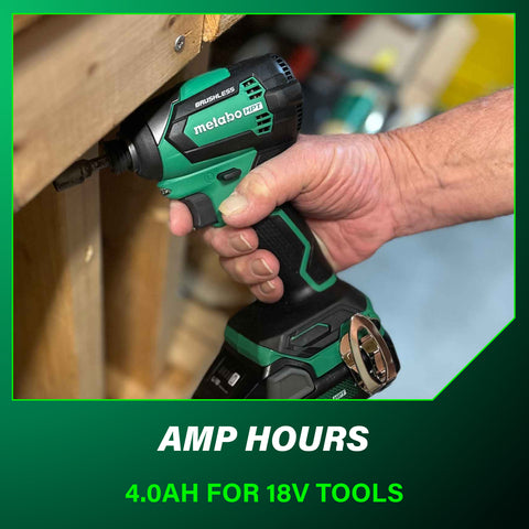 Metabo HPT 382332M 18V 4.0Ah Lithium Ion Battery with Fuel Gauge Indicator
