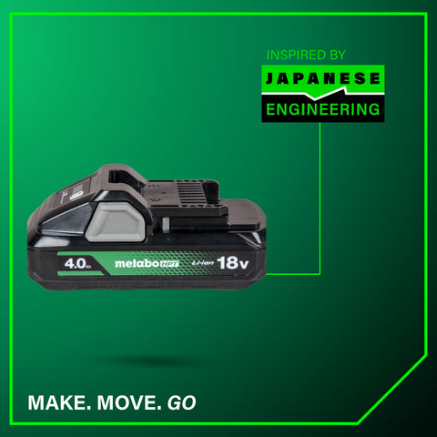 Metabo HPT 382332M 18V 4.0Ah Lithium Ion Battery with Fuel Gauge Indicator