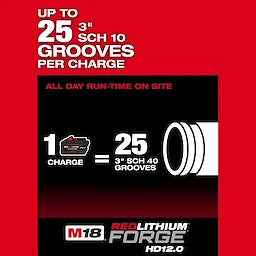 Milwaukee 2928-22 M18 FUEL™ RINGER™ Roll Groover for 2” – 6” Sch 10/40