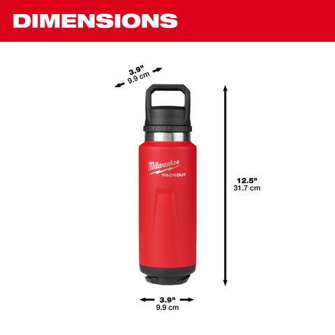 Milwaukee 48-22-8397R PACKOUT 36oz Insulated Bottle with Chug Lid