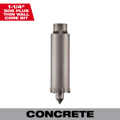 Milwaukee 48-20-5015 SDS-PLUS Thin Wall Carbide Tipped Core Bit 1-1/4"