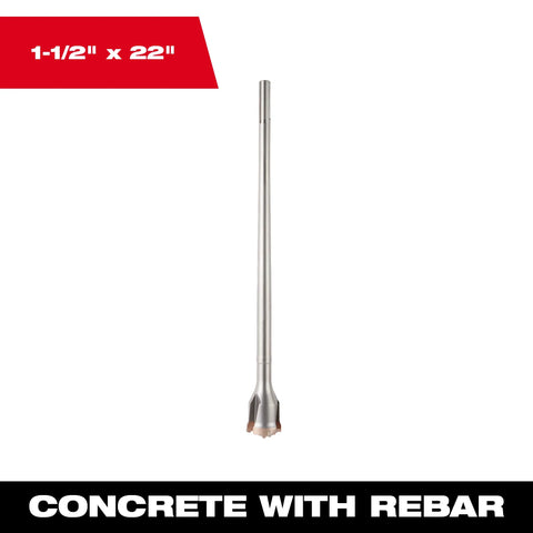 Milwaukee 48-20-5302 1-1/2" X 22" One Piece SDS-MAX Tunnel Bit