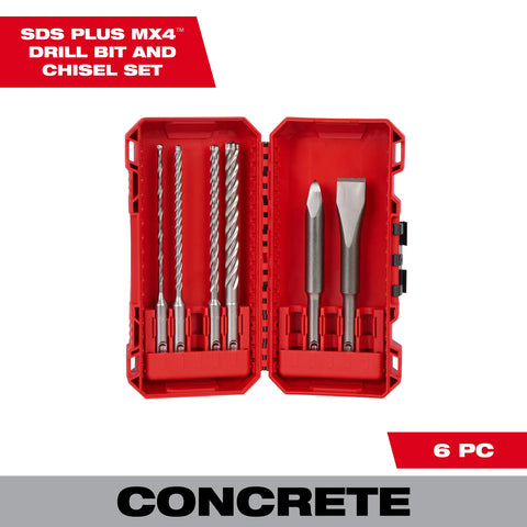 Milwaukee 48-20-7662 6pc MX4 and Chisel kit