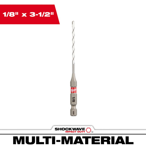 Milwaukee 48-20-8880 1/8" SHOCKWAVE™ Carbide Multi-Material Drill Bit