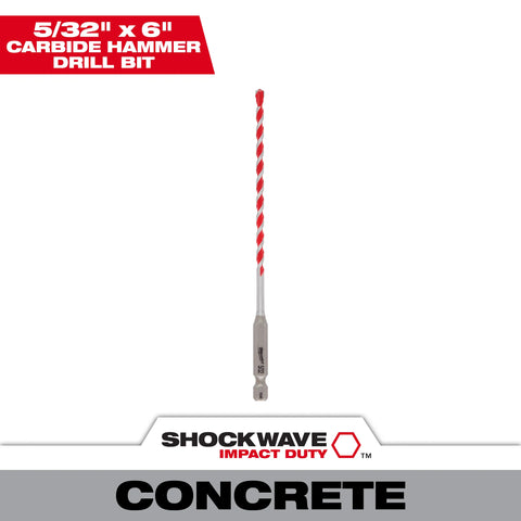 Milwaukee 48-20-9001 5/32" x 4" x 6" Hammer Drill Bit