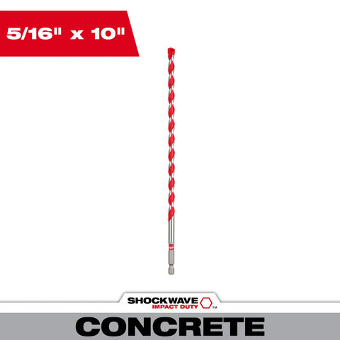 Milwaukee 48-20-9018 5/16" x 8" x 10" Carbide Hammer Drill Bit