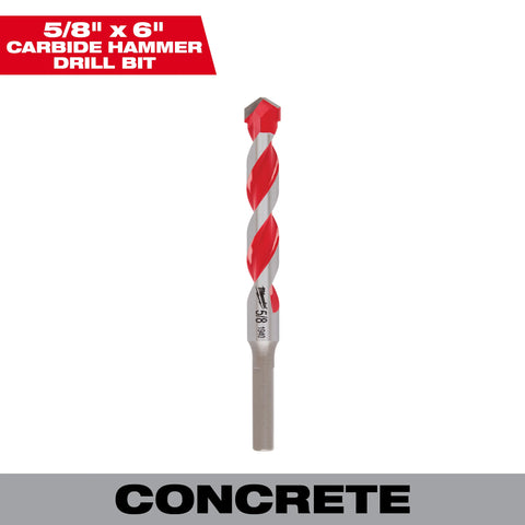 Milwaukee 48-20-9040 5/8" x 4" x 6" Carbide Hammer Drill Bit