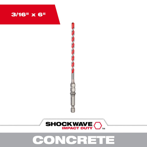 Milwaukee 48-20-9096 3/16"X6" HDB for Concrete Screws