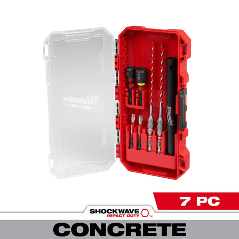 Milwaukee 48-20-9097 7pc HDB Concrete Screw Installation Kit
