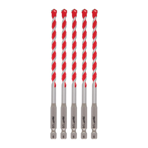 Milwaukee 48-20-9162 1/4" SHOCKWAVE™ Carbide Hammer Drill Bits 5PK
