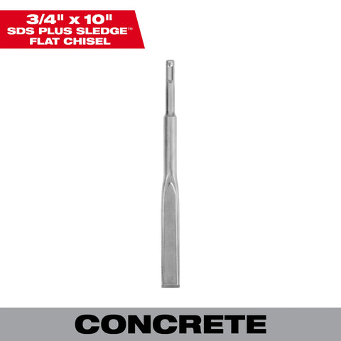 Milwaukee 48-62-6052 SDS-PLUS SLEDGE™ 3/4" X 10" Flat Chisel