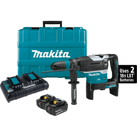 Makita XRH07PTUN 36V (18V X2) LXT® 1-9/16" SDS-MAX Advanced AVT® Rotary Hammer Kit, 2-mode, var. spd., dual port charger, case, AFT®, AWS® (5.0Ah)