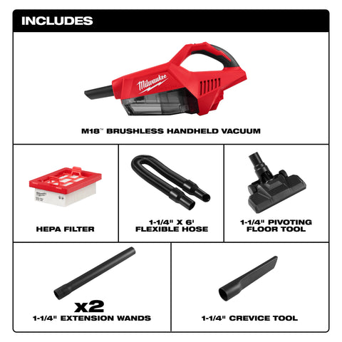 Milwaukee 0892-20 M18 Brushless Handheld Vacuum Bare Tool image 3