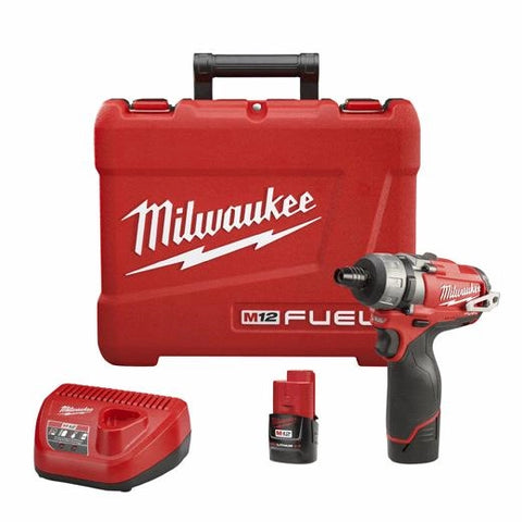Milwaukee 2402-22 M12 FUEL 1/4" Hex 2-Speed Screwdriver Kit