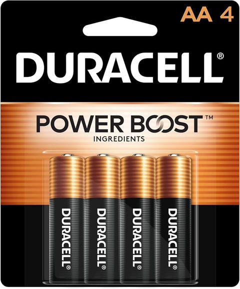 Duracell Coppertop AA Alkaline Battery, 4/Pack