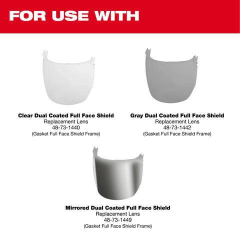Milwaukee 48-73-1425 BOLT Full Face Shield - Gray Dual Coat Lens