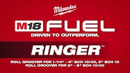 Milwaukee 2928-22 M18 FUEL™ RINGER™ Roll Groover for 2” – 6” Sch 10/40