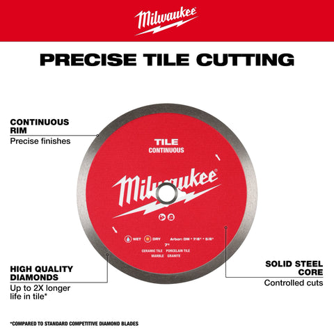 Milwaukee 49-93-9507 7" Standard Continuous Diamond Tile Blade