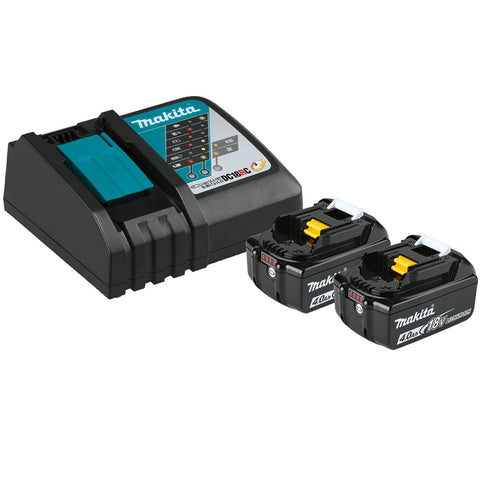 Makita BL1840BDC2X 18V LXT® Battery and Rapid Optimum Charger Starter Pack, 2ea. BL1840B, DC18RC, (4.0Ah)