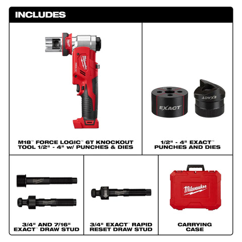 Milwaukee 2677-04 M18™ FORCE LOGIC™ 6T Knockout Tool 1/2" - 4"
