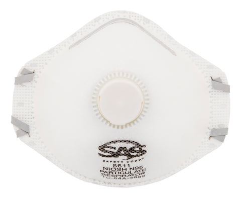 SAS 8611 N95 Valved Particulate Respirator - 10PK