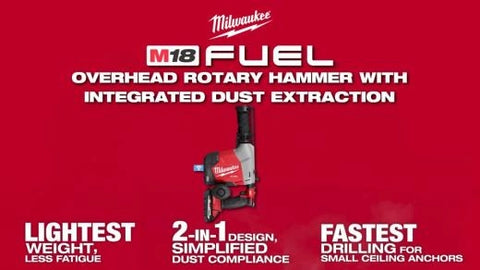 Milwaukee 3311-22 M18 FUEL™ Overhead Rotary Hammer w/ Integrated Dust Extraction
