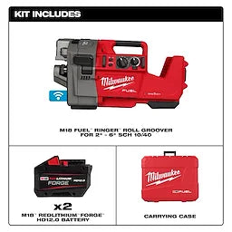 Milwaukee 2928-22 M18 FUEL™ RINGER™ Roll Groover for 2” – 6” Sch 10/40
