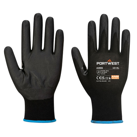 Portwest A355K8R Grip 15 Nitrile Foam Touchscreen Glove (Pk12) - Black - R