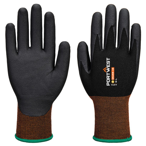 Portwest A370K8R GP Grip 15 Nitrile Micro foam Glove - Black - R