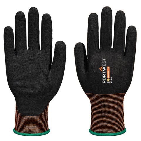 Portwest A375K8R GP Grip 18 Nitrile Smooth/Sandy Glove - Black - R