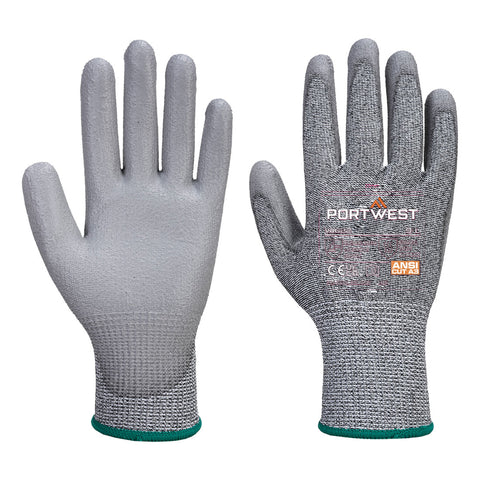 Portwest A622G7R Cut C13 PU Glove A3 - Gray - R