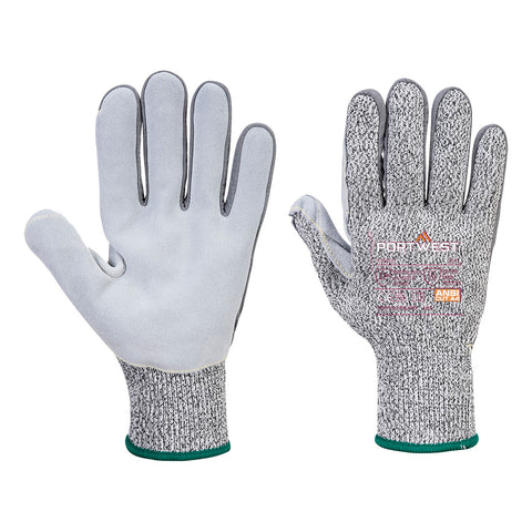 Portwest A630G7R Cut D13 Leather Palm Glove A4 - Gray - R