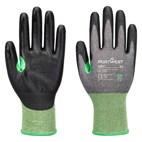 Portwest A637G8R CS Cut C18 PU Glove A3 - Gray/Black - R