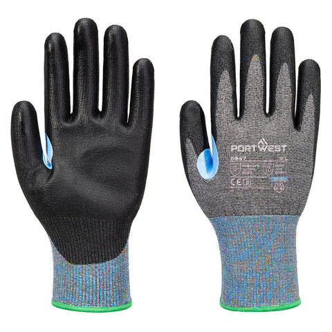 Portwest A647G8R CS Cut D15 PU Glove A4 - Gray/Black - R