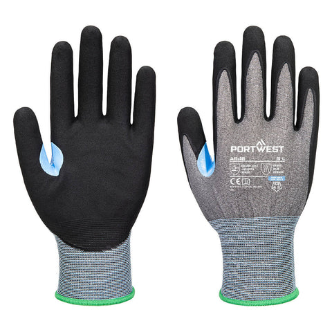 Portwest A648G8R CS Cut D21 Nitrile Glove A4 - Gray/Black - R