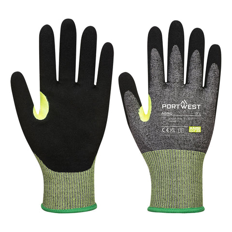 Portwest A650G8R CS Cut E15 Nitrile Glove A5 - Gray/Black - R