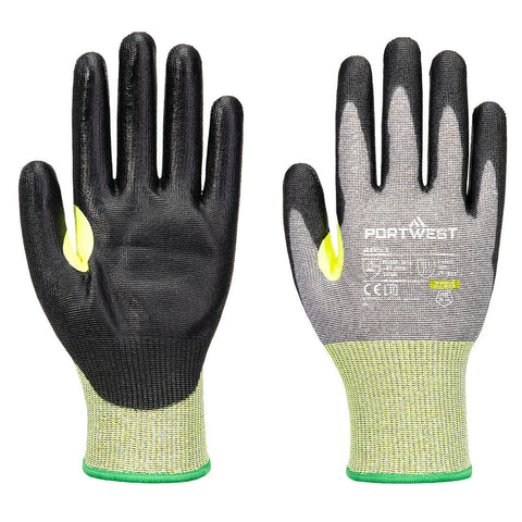 Portwest A651G8R CS Cut E15 PU Glove A5 - Gray/Black - R
