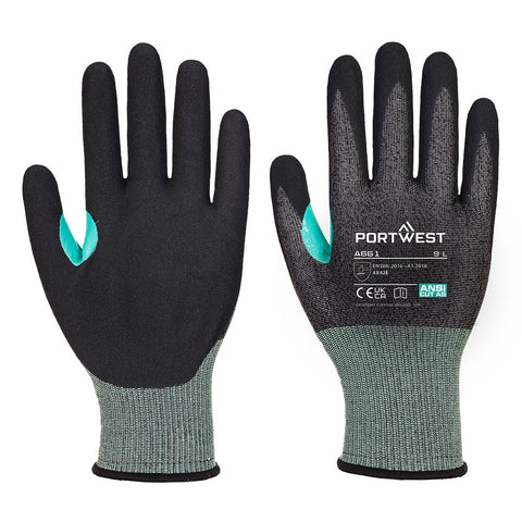 Portwest A661K8R CS Cut E18 Nitrile Glove A5 - Black - R