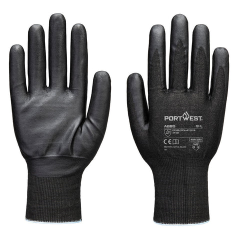 Portwest A680K8R Cut F21 Nitrile Tungsten A9 Glove - Black - R