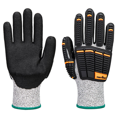 Portwest A718G8R Impact C13 Nitrile Foam Glove A3 - Gray/Black - R