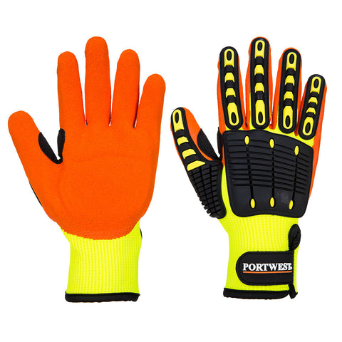 Portwest A721Y1R Impact 13 Nitrile Reinforced Palm Glove - Yellow/Orange - R