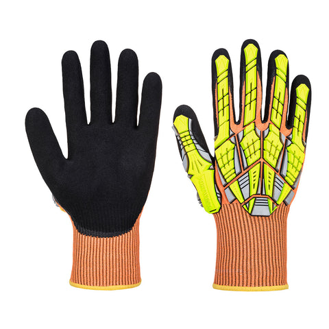 Portwest A727ORR Impact E13 Nitrile Sandy Glove A6 - Orange - R