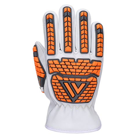Portwest A748WHR Impact Goat Leather Thermal Cut Glove A6 - White - R