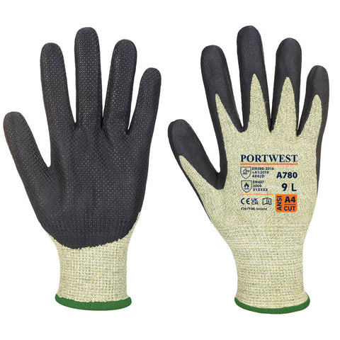 Portwest A780E8R Arc Cut D13 Level 2 Glove A4 - Green/Black - R