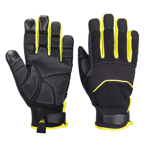 Portwest A792BKY Needle Resistant F350 Mechanical Glove A9 - Black/Yellow