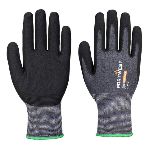 Portwest AP12G8R SG Grip 15 Eco Nitrile Glove (Pk12) - Gray/Black - R