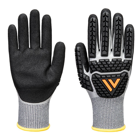 Portwest AP54G8R Impact F13 Nitrile Foam TPR Waterproof Glove A6 - Gray/Black - R