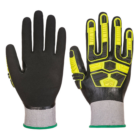 Portwest AP55G8R Impact D18 Nitrile Sandy TPR Waterproof Glove A5 - Gray/Black - R
