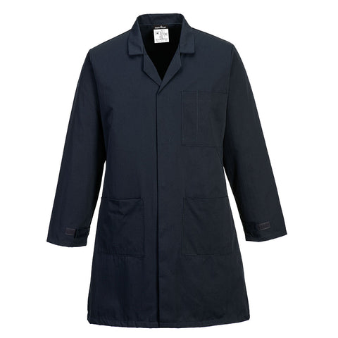 Portwest AS10NVR Anti-Static ESD Coat - Navy - R